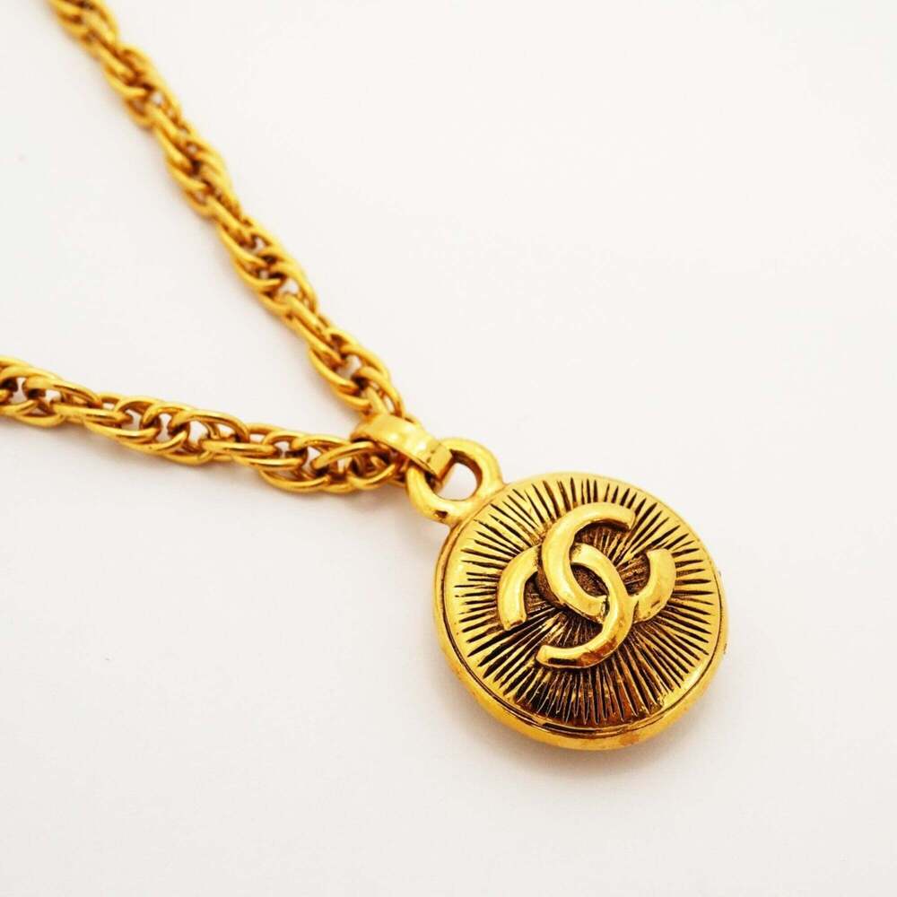 CHANEL Gold Logo Necklace - Picture 2 of 7